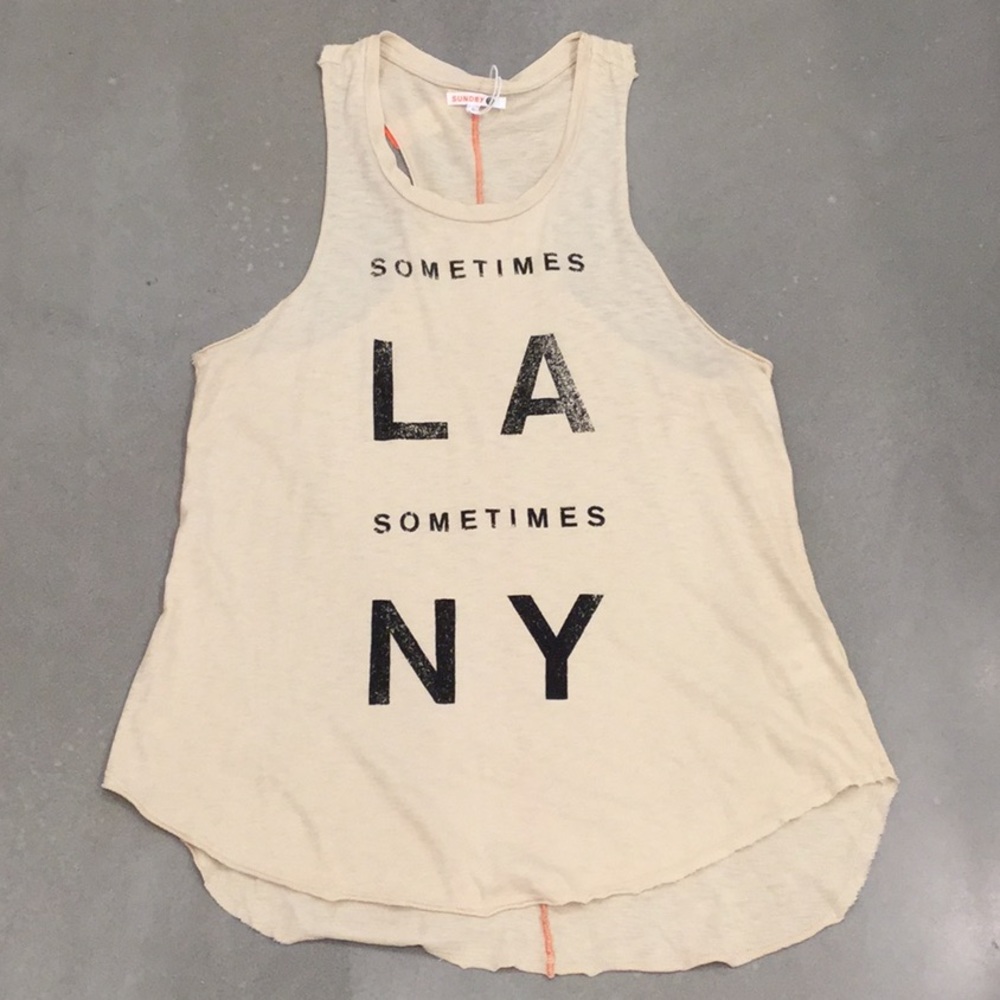 Sundry Sometimes LA Sometimes NY Tank Top